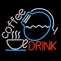 Coffee Drink Logo Neon Skilt