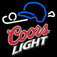 Coors Light Baseball Beer Sign Neon Skilt