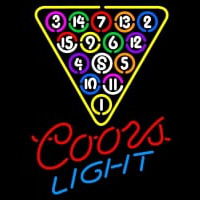 Coors Light Billard PoolBall Neon Skilt