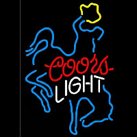 Coors Light Bucking Bronco Beer Sign Neon Skilt