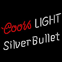 Coors Light Double Line Silver Bullet Beer Sign Neon Skilt