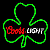 Coors Light Green Clover Beer Sign Neon Skilt