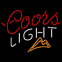 Coors Light Ice Mountains Beer Sign Neon Skilt