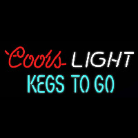 Coors Light Kegs to Go Beer Real Neon Glass Tube Neon Skilt