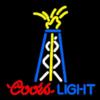 Coors Light Oil Well Beer Sign Neon Skilt