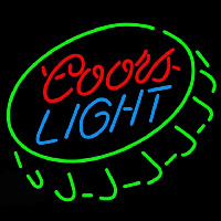 Coors Light Open Bottlecap Beer Sign Neon Skilt