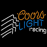 Coors Light Racing Beer Sign Neon Skilt