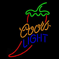 Coors Light Red Chili Pepper Beer Sign Neon Skilt