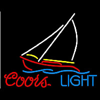 Coors Light Sailboat Beer Sign Neon Skilt