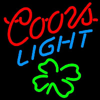 Coors Light Shamrock Beer Sign Neon Skilt