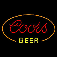 Coors Red Ovel Beer Sign Neon Skilt