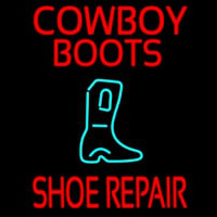 Cowboy Boots Shoe Repair Neon Skilt