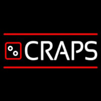 Craps With Hand Logo 2 Neon Skilt