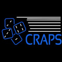 Craps With Hand Logo Neon Skilt