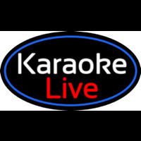 Cursive Karaoke Live Neon Skilt