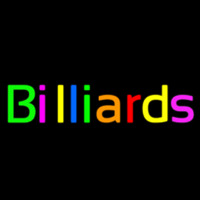 Cursive Letter Billiards 1 Neon Skilt