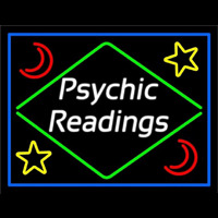 Cursive Psychic Readings With Border Neon Skilt