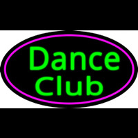 Dance Club With Pink Border Neon Skilt