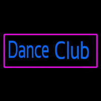 Dance Club With Pink Border Neon Skilt