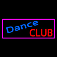 Dance Club With Pink Border Neon Skilt