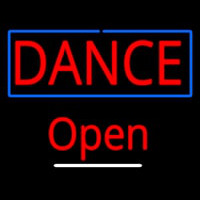 Dance Open White Line Neon Skilt