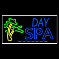 Day Spa With Palm Trees Neon Skilt