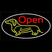 Dog Flashing Open 1 Neon Skilt