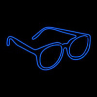 Double Stroke Glasses Logo Neon Skilt