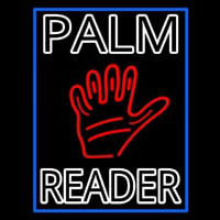 Double Stroke Palm Reader With Border Neon Skilt