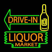 Drive In Liquor Market Neon Skilt