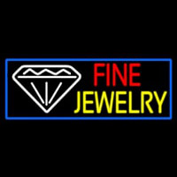 Fine Jewelry Blue Border Neon Skilt