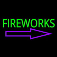 Fireworks With Arrow 1 Neon Skilt