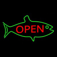 Fish Logo Open 2 Neon Skilt