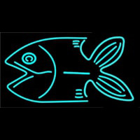 Fish Turquoise 1 Neon Skilt