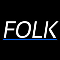 Folk Music 2 Neon Skilt