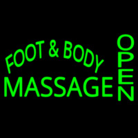 Foot And Body Massage Open Neon Skilt