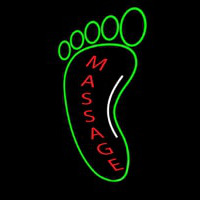 Foot Massage Logo Neon Skilt