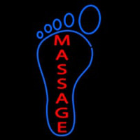 Foot With Double Stroke Massage Neon Skilt