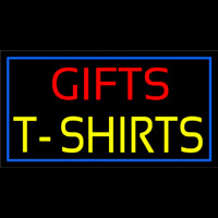 Gifts Tshirts With Blue Border Neon Skilt