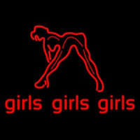 Girls Girls Girls Strip Club Neon Skilt