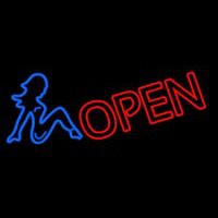 Girls Strip Club Open Neon Skilt