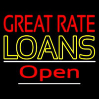 Great Rate Loans Open Neon Skilt