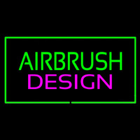 Green Airbrush Design Pink Green Border Neon Skilt