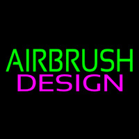 Green Airbrush Pink Design Neon Skilt