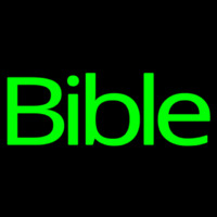 Green Bible Neon Skilt