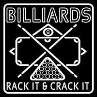 Green Billiards Rack It And Crack It 1 Neon Skilt