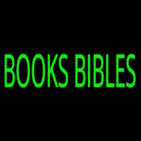 Green Books Bibles Neon Skilt