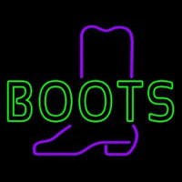 Green Boots Neon Skilt