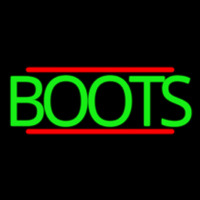 Green Boots With Line Neon Skilt