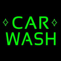 Green Car Wash Neon Skilt